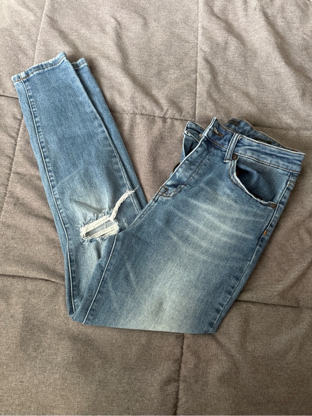 Women’s Skinny Distressed Blue Jeans